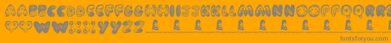 CartoonFreak Font – Gray Fonts on Orange Background