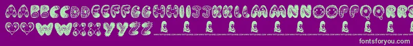 CartoonFreak Font – Green Fonts on Purple Background