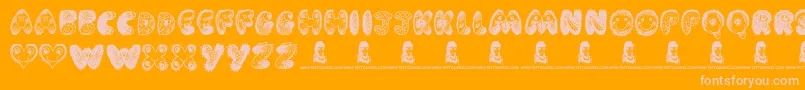 CartoonFreak Font – Pink Fonts on Orange Background