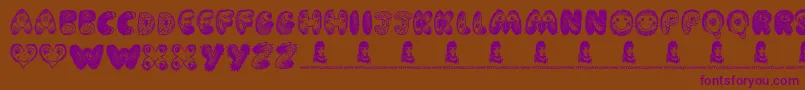 CartoonFreak Font – Purple Fonts on Brown Background