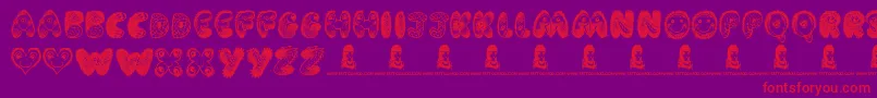 CartoonFreak Font – Red Fonts on Purple Background