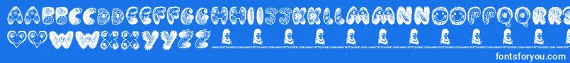 CartoonFreak Font – White Fonts on Blue Background