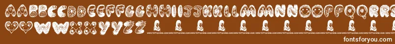 CartoonFreak Font – White Fonts on Brown Background