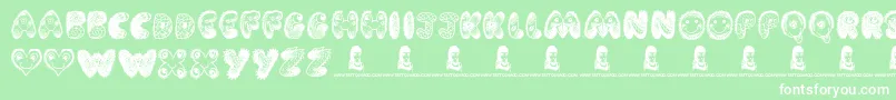 CartoonFreak Font – White Fonts on Green Background