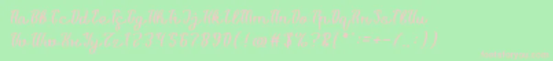 Life Is Font Font – Pink Fonts on Green Background