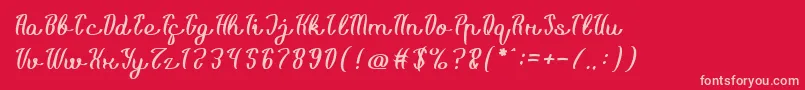 Life Is Font Font – Pink Fonts on Red Background