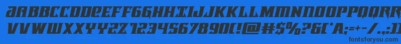 フォントlifeforceital – 黒い文字の青い背景