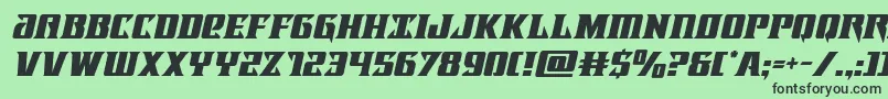 フォントlifeforceital – 緑の背景に黒い文字