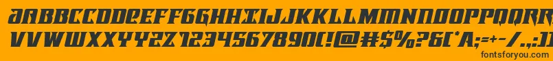 lifeforceital Font – Black Fonts on Orange Background