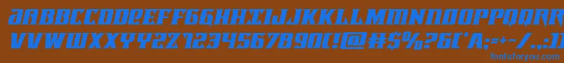 lifeforceital Font – Blue Fonts on Brown Background