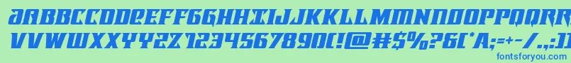 フォントlifeforceital – 青い文字は緑の背景です。