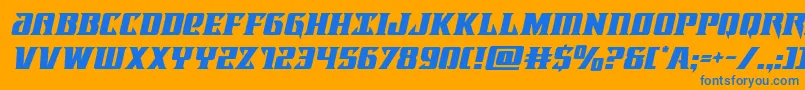 lifeforceital Font – Blue Fonts on Orange Background