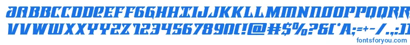 フォントlifeforceital – 白い背景に青い文字