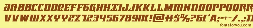 lifeforceital Font – Brown Fonts on Yellow Background