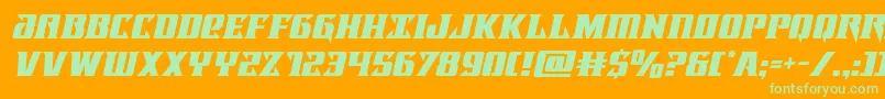 lifeforceital Font – Green Fonts on Orange Background