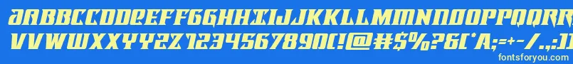 lifeforceital Font – Yellow Fonts on Blue Background