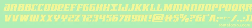lifeforceital-fontti – keltaiset fontit vihreällä taustalla