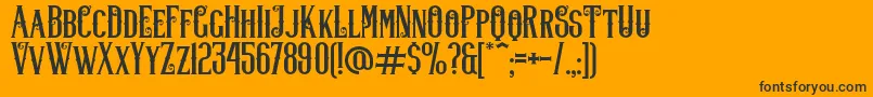 Lifer Font – Black Fonts on Orange Background