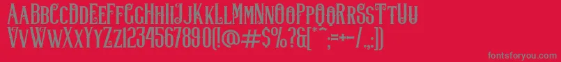 Lifer Font – Gray Fonts on Red Background