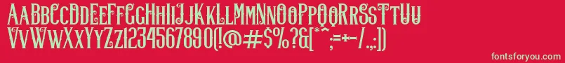 Lifer Font – Green Fonts on Red Background