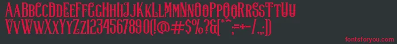Lifer Font – Red Fonts on Black Background