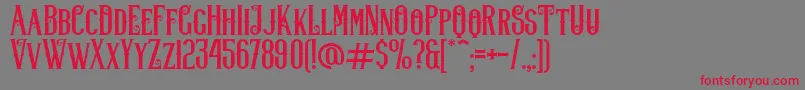 Lifer Font – Red Fonts on Gray Background