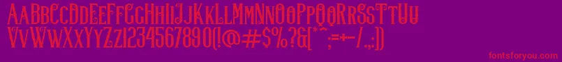 Lifer Font – Red Fonts on Purple Background