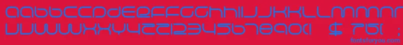 lifesupp Font – Blue Fonts on Red Background