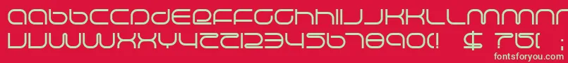lifesupp Font – Green Fonts on Red Background