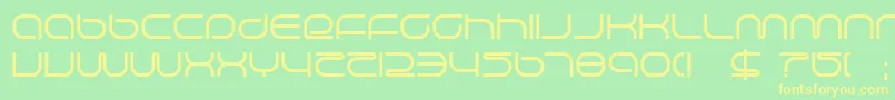 lifesupp Font – Yellow Fonts on Green Background