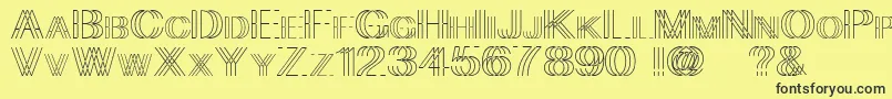 lift me up Font – Black Fonts on Yellow Background