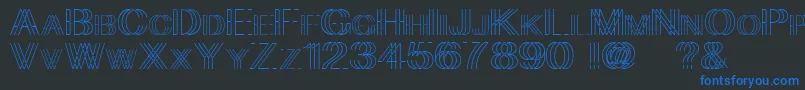 lift me up Font – Blue Fonts on Black Background