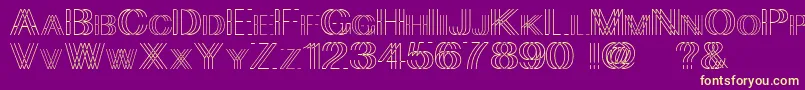 フォントlift me up – 紫の背景に黄色のフォント