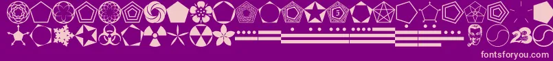 FnordPodge Font – Pink Fonts on Purple Background