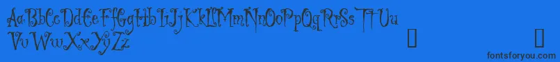 フォントLIGED    – 黒い文字の青い背景