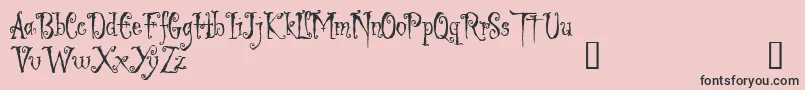 Шрифт LIGED    – чёрные шрифты на розовом фоне