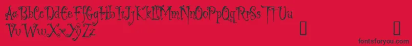 LIGED   -Schriftart – Schwarze Schriften auf rotem Hintergrund