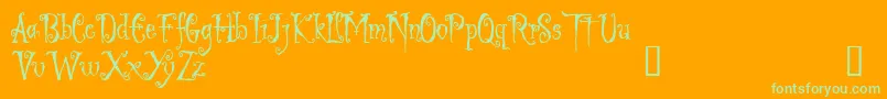 LIGED    Font – Green Fonts on Orange Background