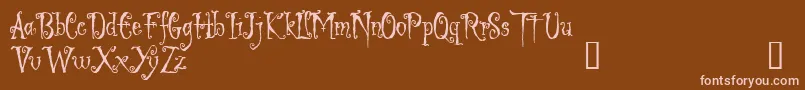 LIGED    Font – Pink Fonts on Brown Background
