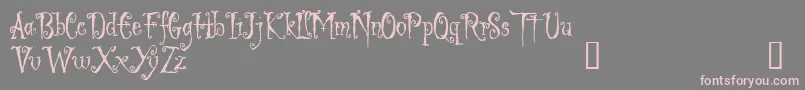 フォントLIGED    – 灰色の背景にピンクのフォント
