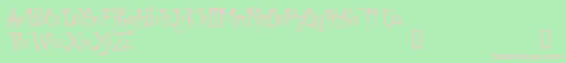 フォントLIGED    – 緑の背景にピンクのフォント