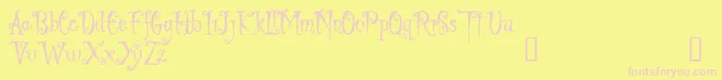 LIGED    Font – Pink Fonts on Yellow Background