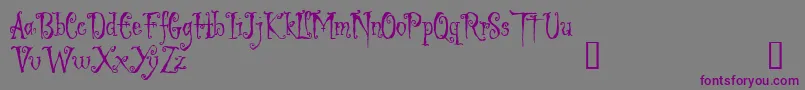 LIGED   -fontti – violetit fontit harmaalla taustalla