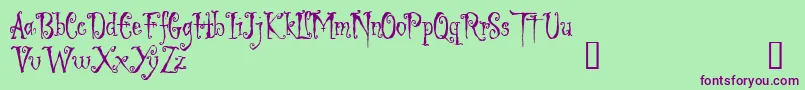 LIGED    Font – Purple Fonts on Green Background