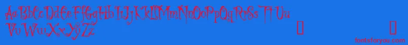 LIGED    Font – Red Fonts on Blue Background