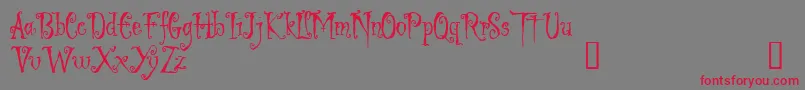 LIGED    Font – Red Fonts on Gray Background