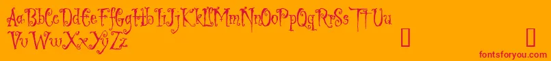 LIGED    Font – Red Fonts on Orange Background