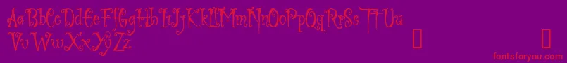 LIGED    Font – Red Fonts on Purple Background