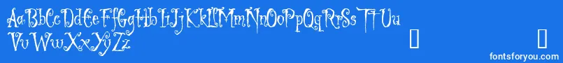 フォントLIGED    – 青い背景に白い文字