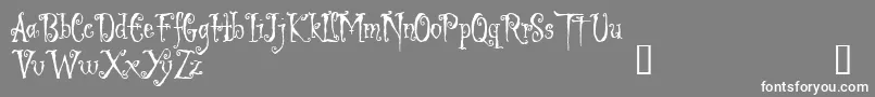 LIGED   -fontti – valkoiset fontit harmaalla taustalla